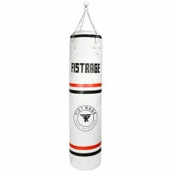 Fistrage USA FISTRAGE Heavy Punch Bag 5ft White Microfiber Leather (Filled & Unfilled) Boxing All