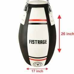 FISTRAGE Wrecking Punch Bag Microfiber Leather White (Filled & Unfilled) 15 FISTRAGE Wrecking Punch Bag Microfiber Leather White (Filled & Unfilled)