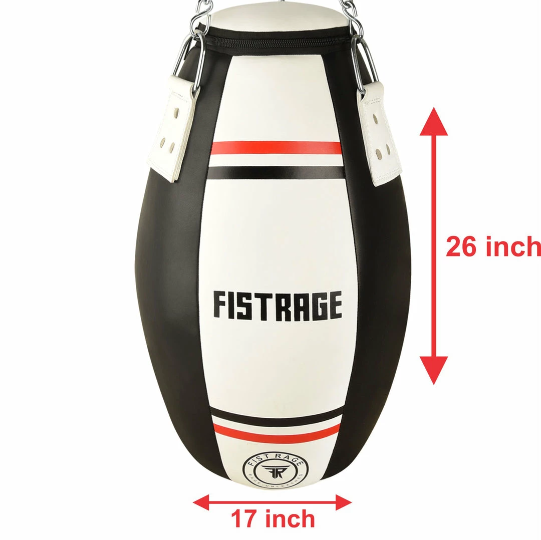 FISTRAGE Wrecking Punch Bag Microfiber Leather White (Filled & Unfilled) 9 FISTRAGE Wrecking Punch Bag Microfiber Leather White (Filled & Unfilled)