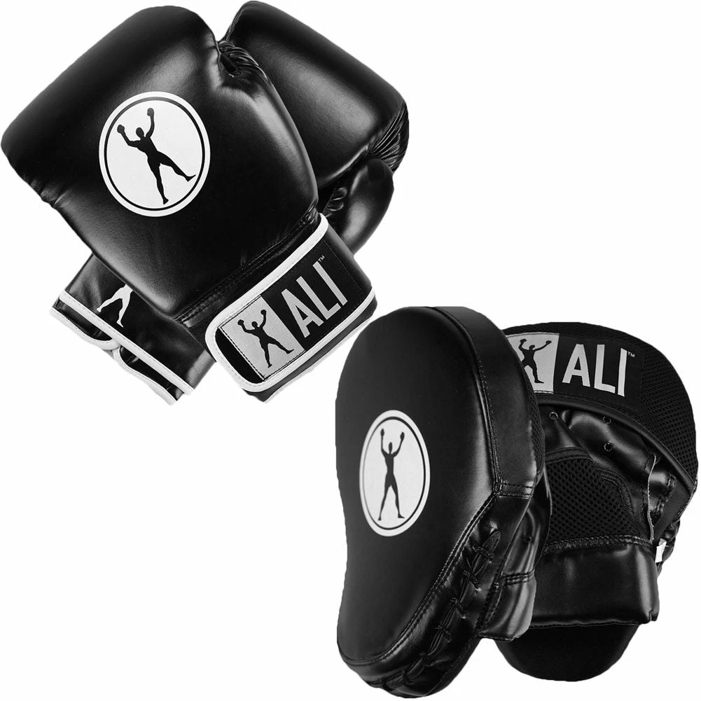 Muhammad Ali Training Combo - Focus Mitts, Boxing Gloves 3 Muhammad Ali Training Combo - Focus Mitts, Boxing Gloves